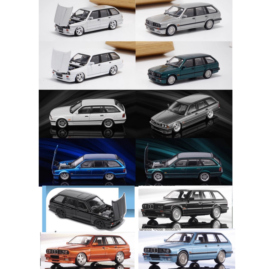 คลังสินค้าพร้อมบางส่วน Mortal 1: 64 BMW BMW E30 E34 Watt Tank Touring Vehicle Open Lid Car Model