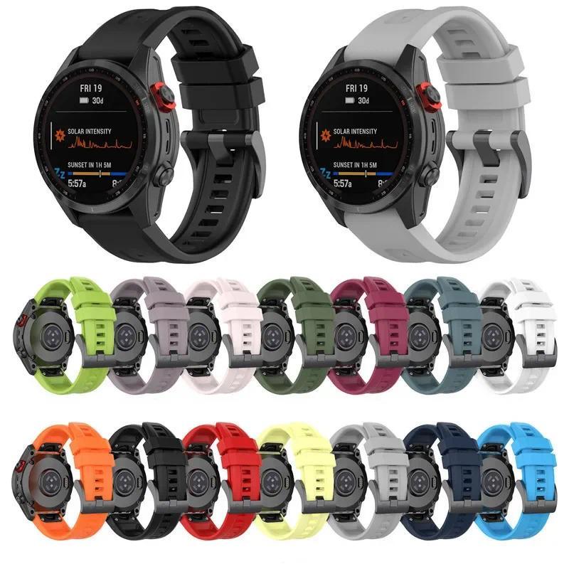 26 22 20mm Strap For Garmin Fenix 8 8s 7X 7 7S 6 6S 6X Pro 5 5X 5S 5S Plus 3HR Silicone Bracelet Wri