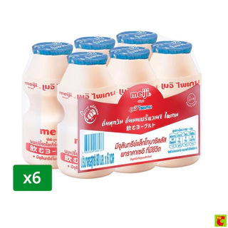 ซีพี-เมจิ ไพเกน นมเปรี้ยวโยเกิร์ตพร้อมดื่ม รสธรรมชาติ 80 มล. แพ็ค 6
