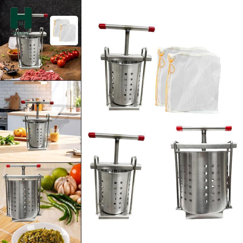 Homyl Pressing ผักบรรจุ Squeezer, Manual Juicer Creative อเนกประสงค์ทําความสะอาดง่ายเครื่องขจัดน้ําอาหารสแตนเลสครัวเครื่องมือ