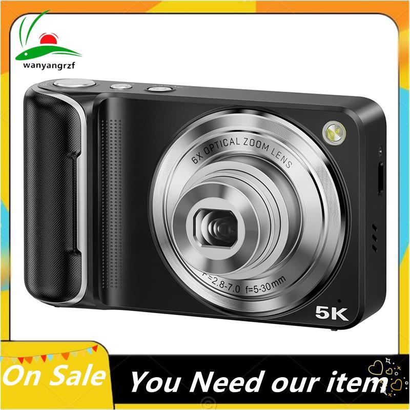กล้องดิจิตอล 5K 5K กล้องดิจิตอลสําหรับถ่ายภาพพร้อมซูมออปติคัล 6X 64MP ออโต้โฟกัส WiFi Vlogging กล้อง