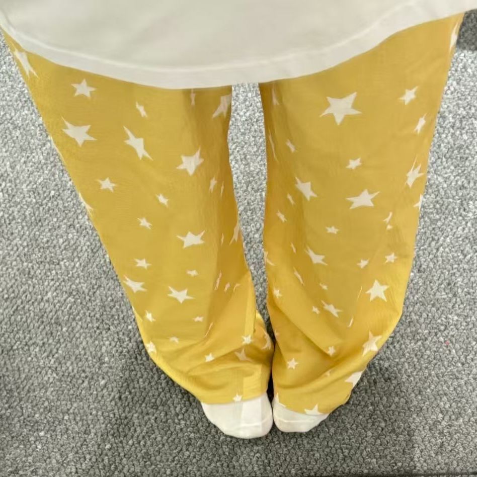 กางเกงพิมพ์ Milyfashion Star สไตล์slimmer  breathable ใส่สบายทุกวัน PQ7U