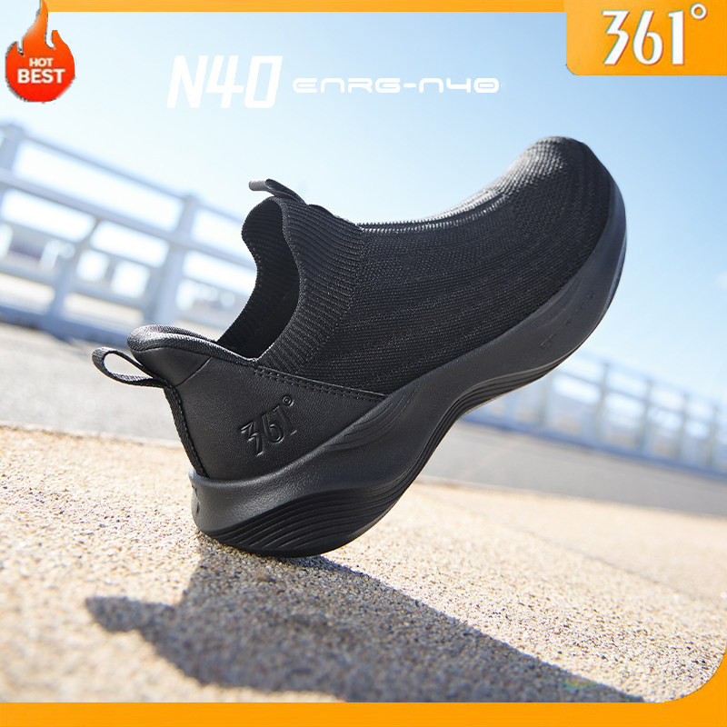 361 Degrees N40 รองเท้าวิ่งชาย สวมใส่ได้ง่าย ระบายอากาศ พื้นนุ่ม รองเท้าผ้าใบ 672542215F