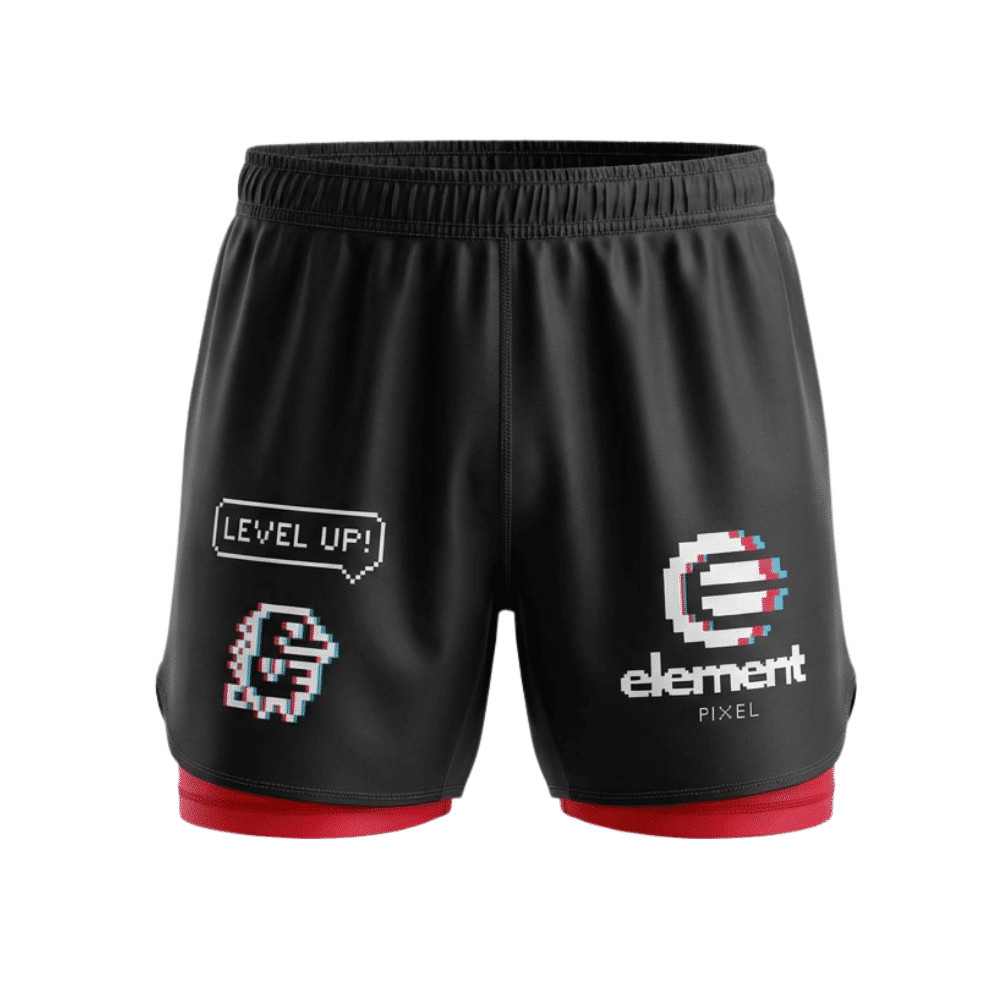 Element Pixel "Game Over" MMA/BJJ Fight Short - Black Edition