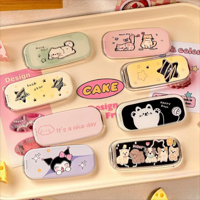 ขาตั้งติดเคสโทรศัพท์ พร้อมกระจก การ์ตูนแมวหมี ผีเสื้อ ดอกไม้ ใช้กับเคสหลายรุ่นได้ ติดตั้งง่าย สะดวกวางโทรศัพท์ ของมาใหม่