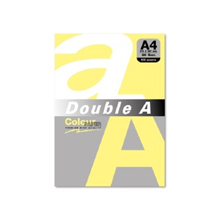 DOUBLE A กระดาษสีถ่ายเอกสาร A4 80 แกรม สีเหลือง แพ็ค 100 แผ่…