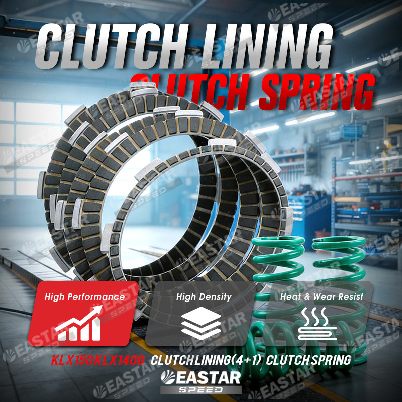 แผ่นป้องกันคลัตช์ (4+1) แผ่นครัช พร้อมสปริง Clutch Lining(4+1) with spring KLX150 KLX140G