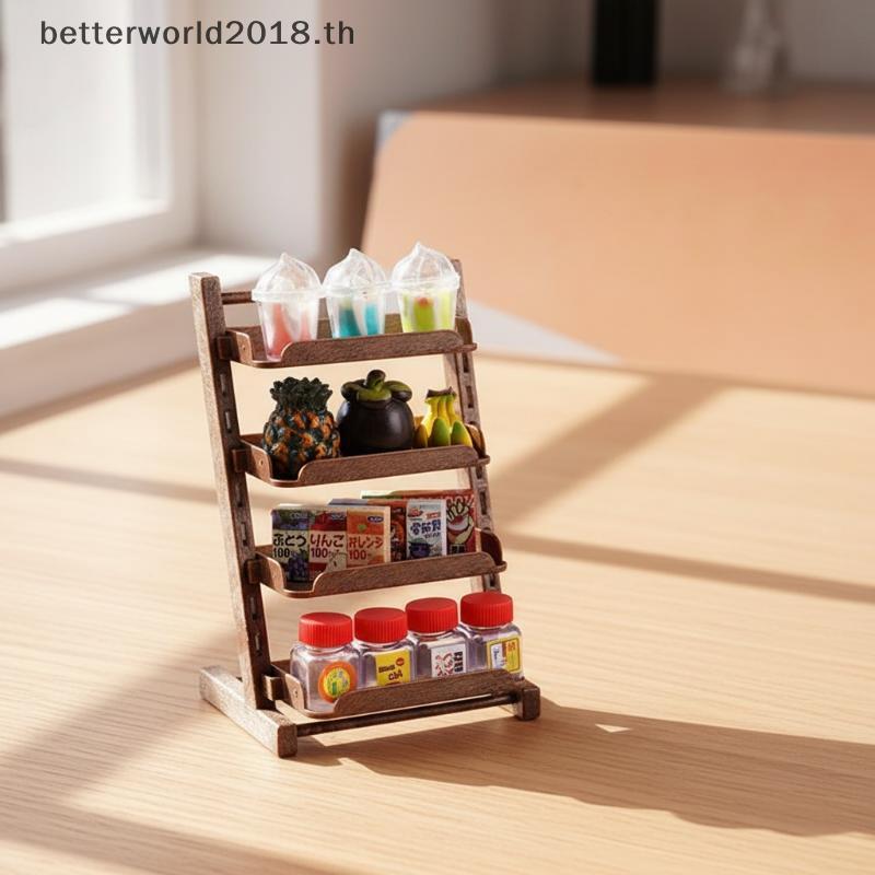 [bet] 1 12 ขนมปังตุ๊กตา Ra ชั้นวางจอแสดงผลมินิดอกไม้ยืนรุ่นสําหรับร้านซูเปอร์มาร์เก็ตอุปกรณ์เบเกอรี่