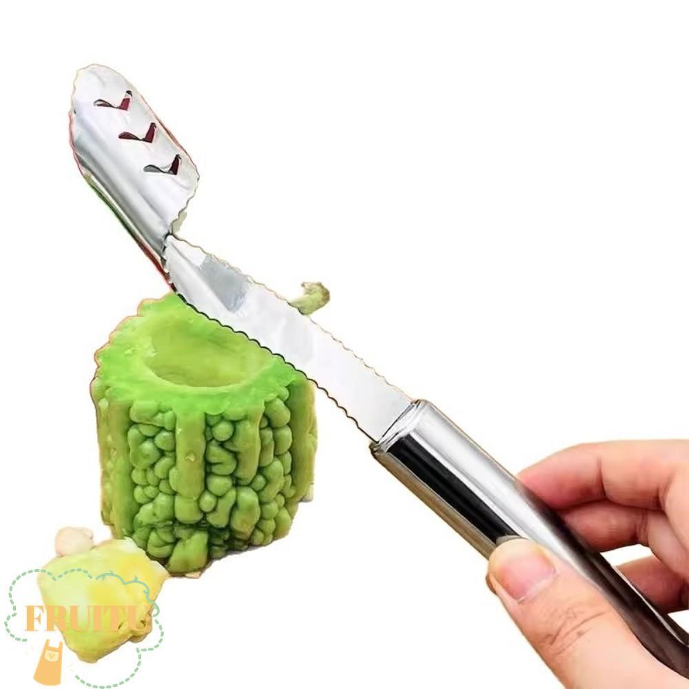 FRUITU Jalapeno Corer Remover, Slice Effectless Deseeding Pepper Corer Remover, การประมวลผลผักสแตนเล