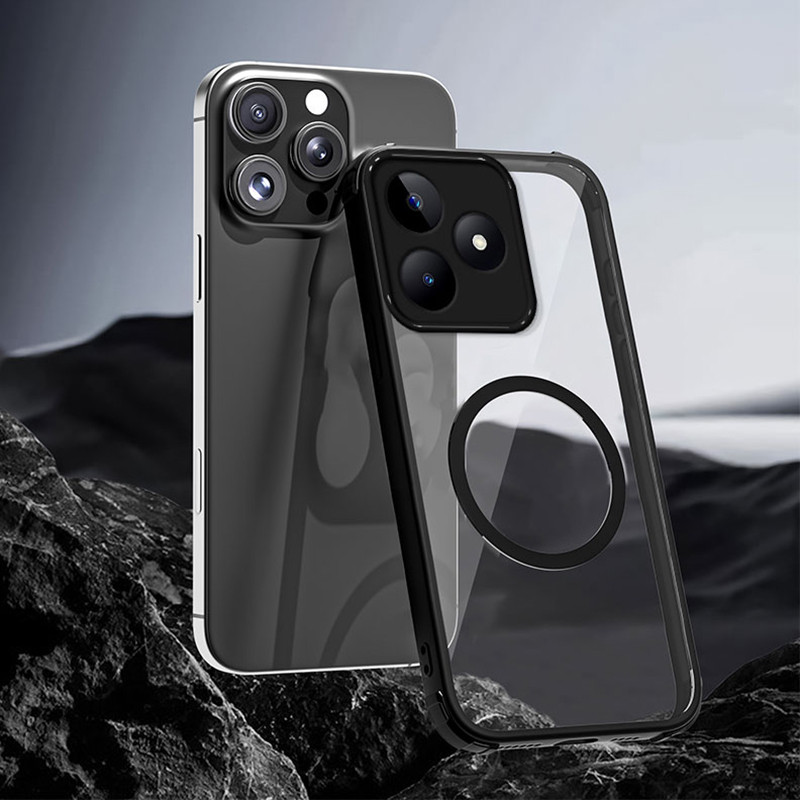 เคสสําหรับ Honor X8D X5C Plus 400 Lite Hard Clear TM ฝาหลังอะคริลิคพร้อมแม่เหล็กโลหะ