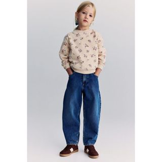 H&M(เอชแอนด์เอ็ม) เสื้อสเวตเตอร์ผ้าพิมพ์ด้านในขน brushed-ins…