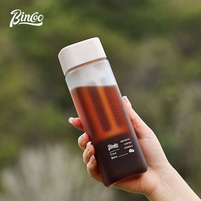 Bincoo Square Coffee Cold Brew Cup วัสดุ tritan แบบพกพา American Cold Brew Pot Cold Brew Cup Cold Br