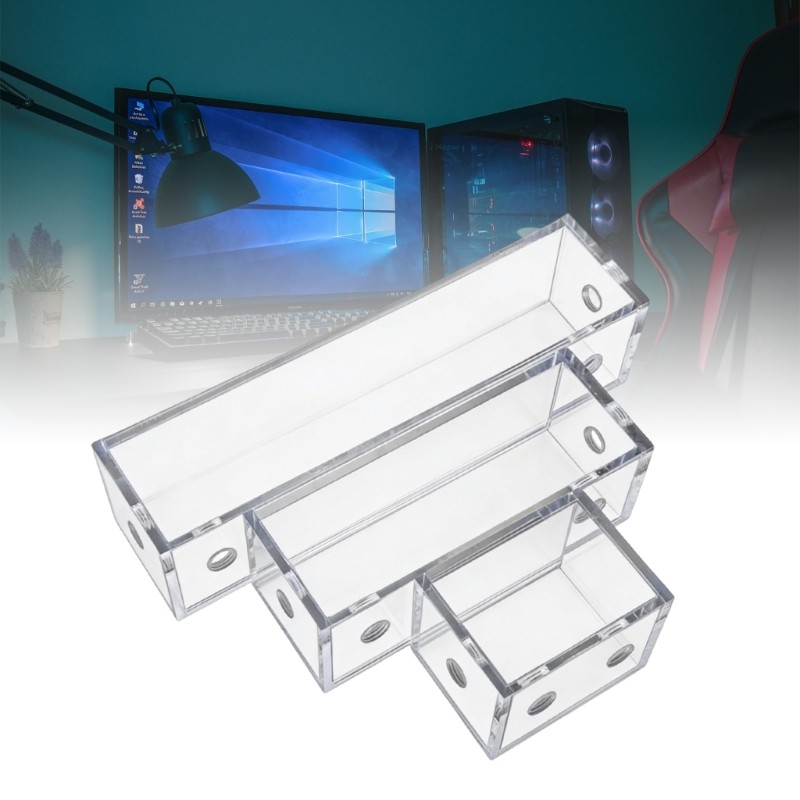 QJ 175ML 350ML 525ML ถังน้ําอะคริลิค G1 4 ด้ายสําหรับ PC Water Cooling