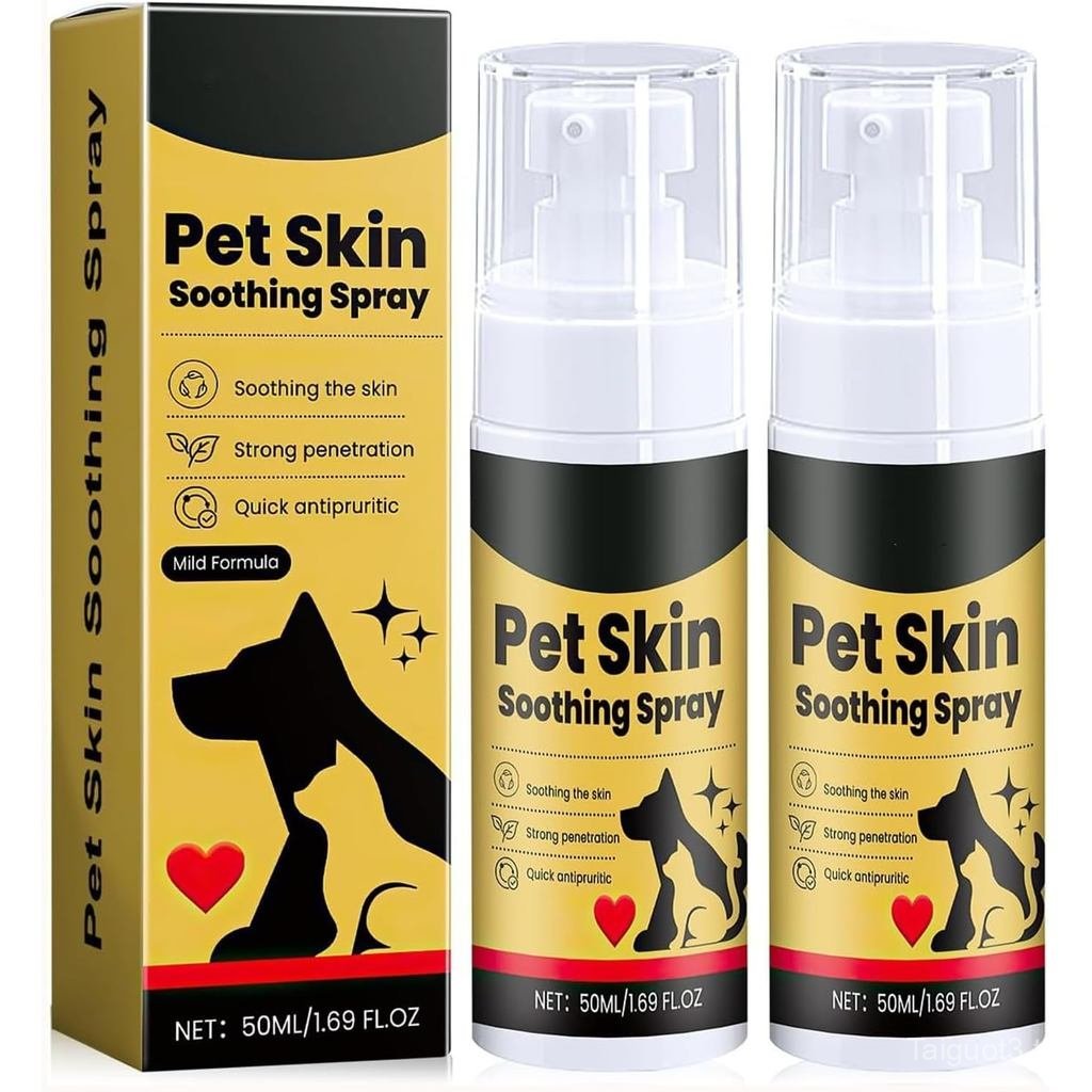 Pet Skin Treatment Spray for Dogs and Cats- Nature Soothing Solution for Itchy Skin, Reduces Scratch