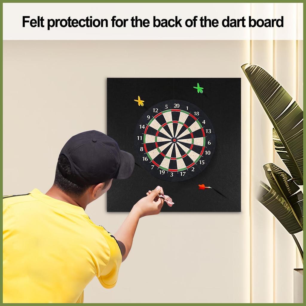 Dart Board Wall Protectors Dart Board Backing Heavy-Duty Professional Mat ป้องกันสีดําสําหรับผู้ใหญ่
