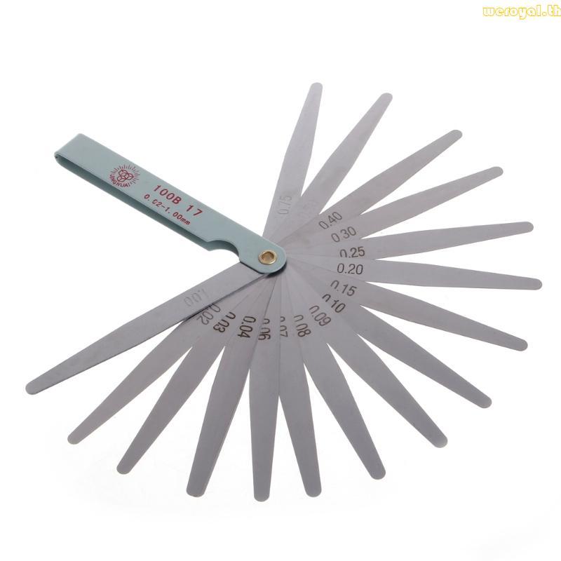 Weroyal 1 PC 0 02 ถึง 1 มม.17 ใบมีดความหนาสําหรับเมตริก Filler Feeler Gauge วัด