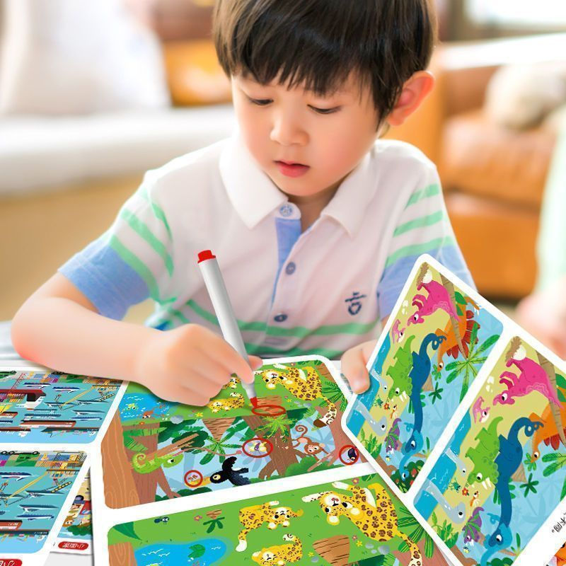 New Product#3-6-8Fun Spot-the-Differences Puzzle Book for 1-Year-Olds, Educational Spot-the-Differen
