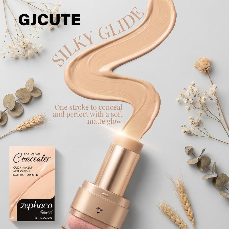 GJCUTE Natural Tone 2 In 1 คอนซีลเลอร์ Foundation Sti Hydrating Coverage แต่งหน้าน้ําหนักเบาสําหรับ 