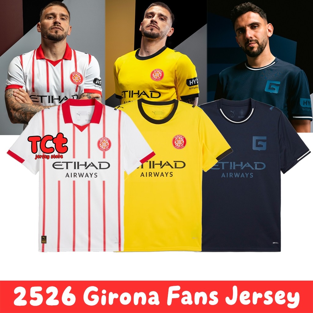 เสื้อบอล Girona แบบที่สาม คุณภาพดี S-4XL ผู้ชาย