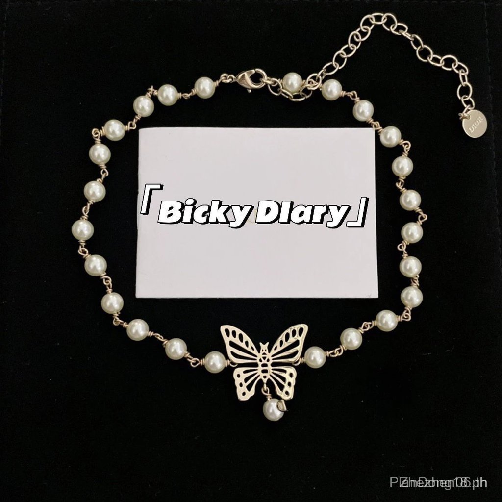 D-Butterfly Pearl Necklace/chocker