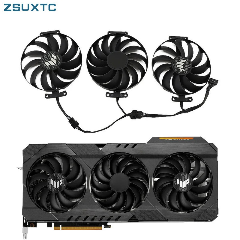 HL 7PIN T129215SU 6800XT GPU พัดลมสําหรับ ASUS Radeon RX 6950XT 6900XT 6800 6700 XT TUF OC GAMING กร