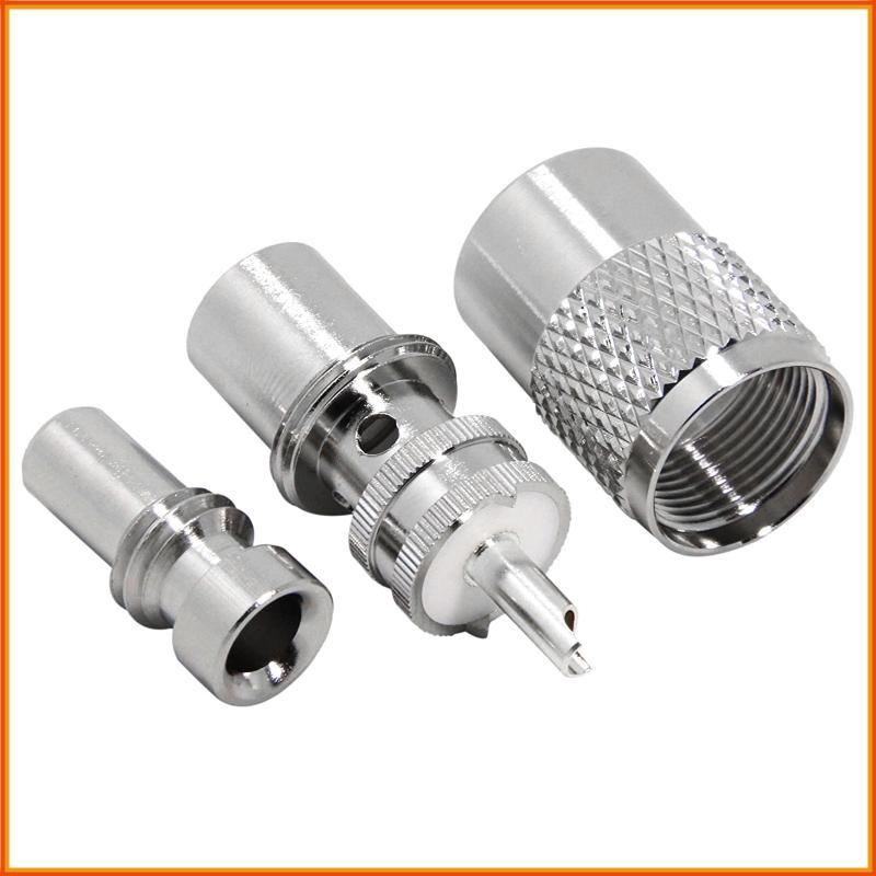 Topsky PL259 UHF ชายสําหรับหัว RG8X RG59 RG8 Coaxial RF Line Dual-purpose Gold เข็ม