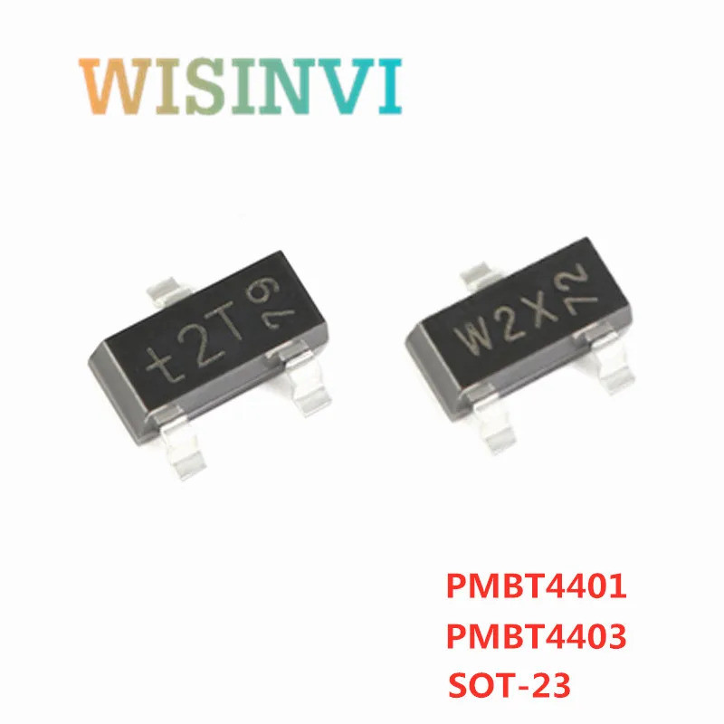 100PCS PMBT4401 *2X T2X W2X PMBT4403 *2T T2T/W2T PMBT3904 *1A W1A PMBT3906 * 2A W2A/T2A ic1L