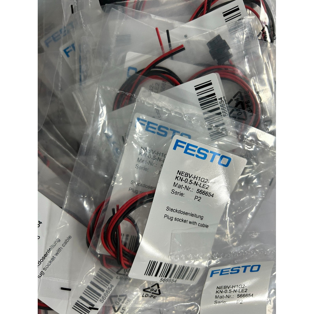 FESTO VUVG สายโซลินอยด์วาล์ว NEBV-H1G2-KN-0.5-N-LE2 566654