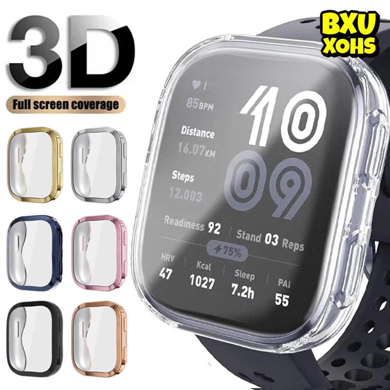 เคส TPU for Smart Watch Amazfit Bip 6 ผ้าหุ้มหน้าจอแบบนุ่ม ครอบเต็มรูปแบบ ชิ้นส่วนเสริมสำหรับป้องกันพื้นที่ชน