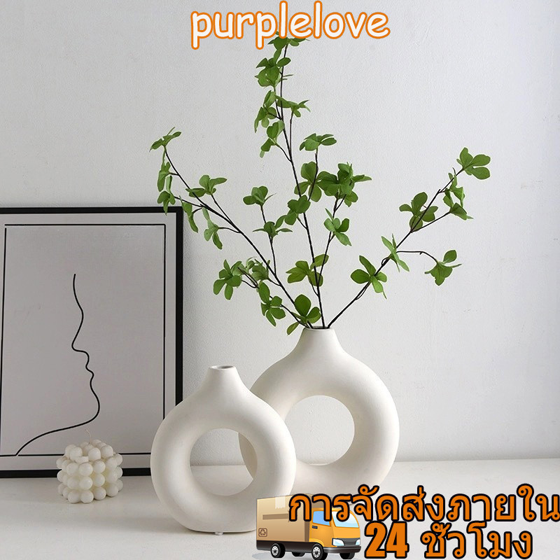 Minimalism Art แจกันโมเดิร์นเลียนแบบเซรามิคแจกันดอกไม้ Ins โต๊ะยิง Props ตกแต่งบ้าน