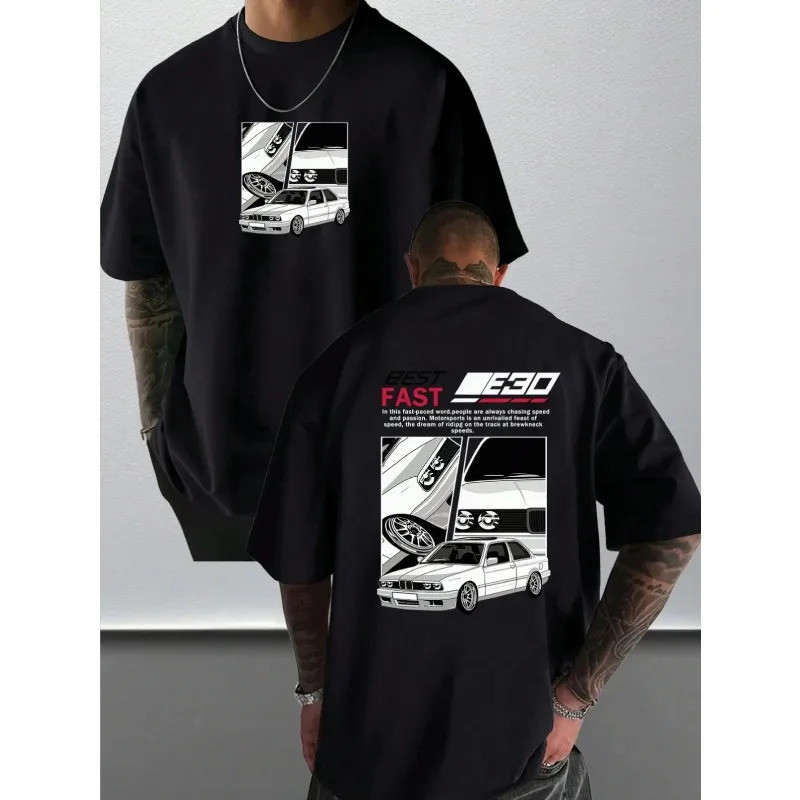 เสื้อยืดผู้ชาย BMW E30 Sports Car เหมาะสำหรับทุกฤดู เสื้อยืดสบายและทันสมัยสำหรับทั้งผู้ชายและผู้หญิง