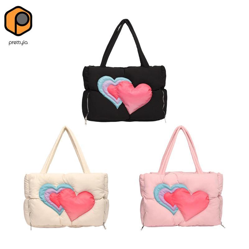 Prettyia Women Tote Bag Snap Buttons Hobo Bag Purse Nylon Satchel Lady Female