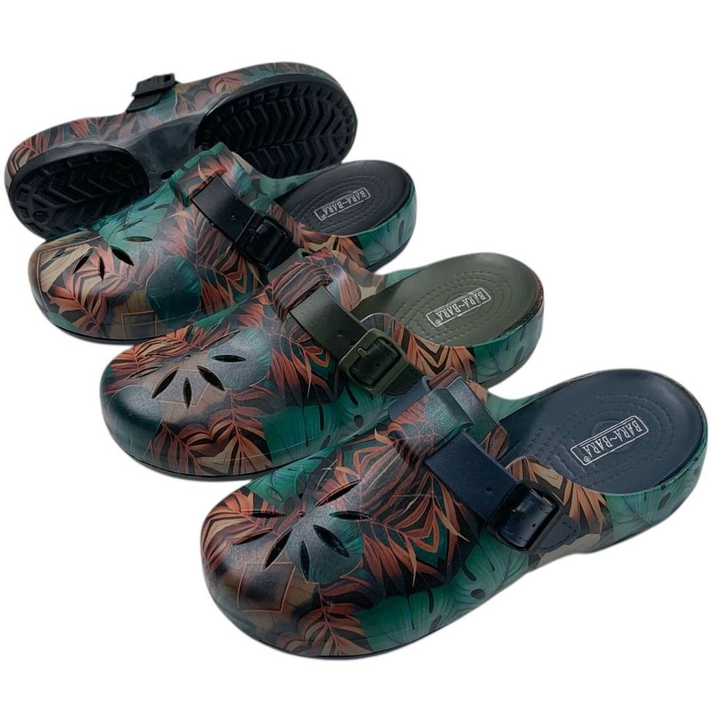 88 BARABARA รองเท้าแตะบาปอใบยางกลางแจ้งสําหรับผู้ชายนําเข้า ZH8018D-BRSD (AB4)