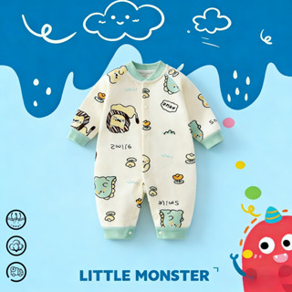 ชุดจั๊มสูทเด็กแขนยาวเปิดเป้า ทำจากผ้าฝ้ายแท้ เหมาะสำหรับทารก…