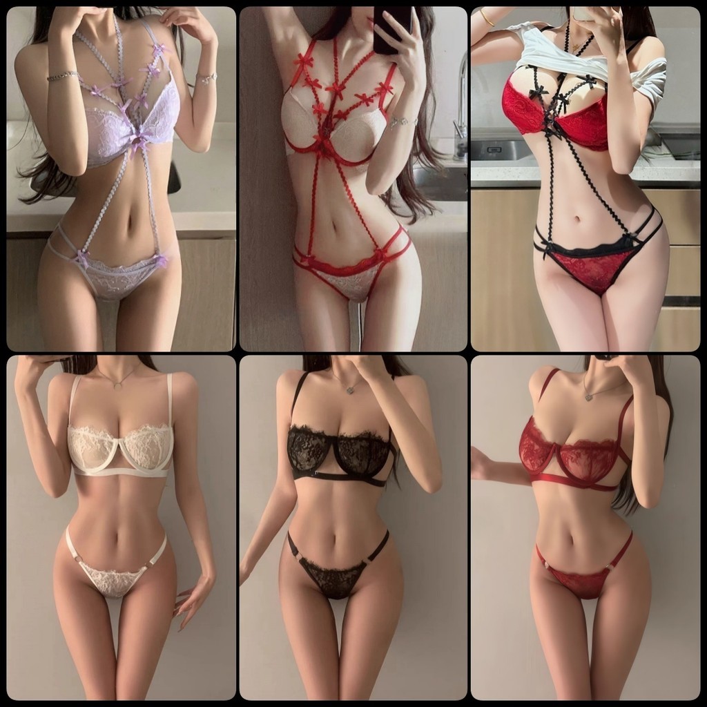 Sexy secrets⚜️⚜️ชุดชั้นในสองชิ้น ชุดชั้นในลูกไม้🤍❤️🖤 น้ำหนักเบาและระบายอากาศได้ดี สายสะพายไหล่ปรับได้ จัดส่งรวดเร็ว