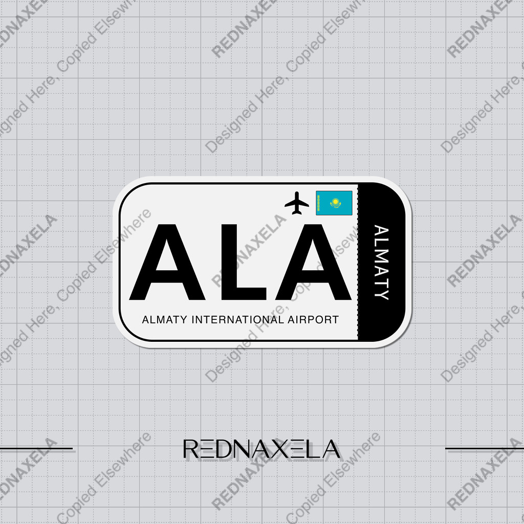 Almaty International Airport Code ALA Vinyl Sticker Sign Sticker