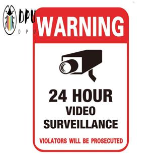 24ชม. ระบบกล้องวิดีโอป้ายเตือนรูปลอกผนังเฝ้าระวังรูปลอกพื้นท…