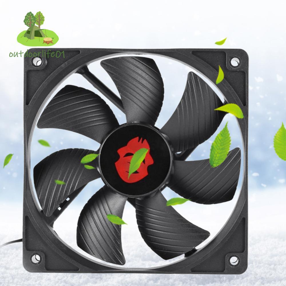 12 ซม.ใหญ่ 4 พินความเร็วสูงพัดลมแชสซีเดสก์ท็อป 12V เคสคอมพิวเตอร์หม้อน้ํา Cooler [edoorlife01.th]