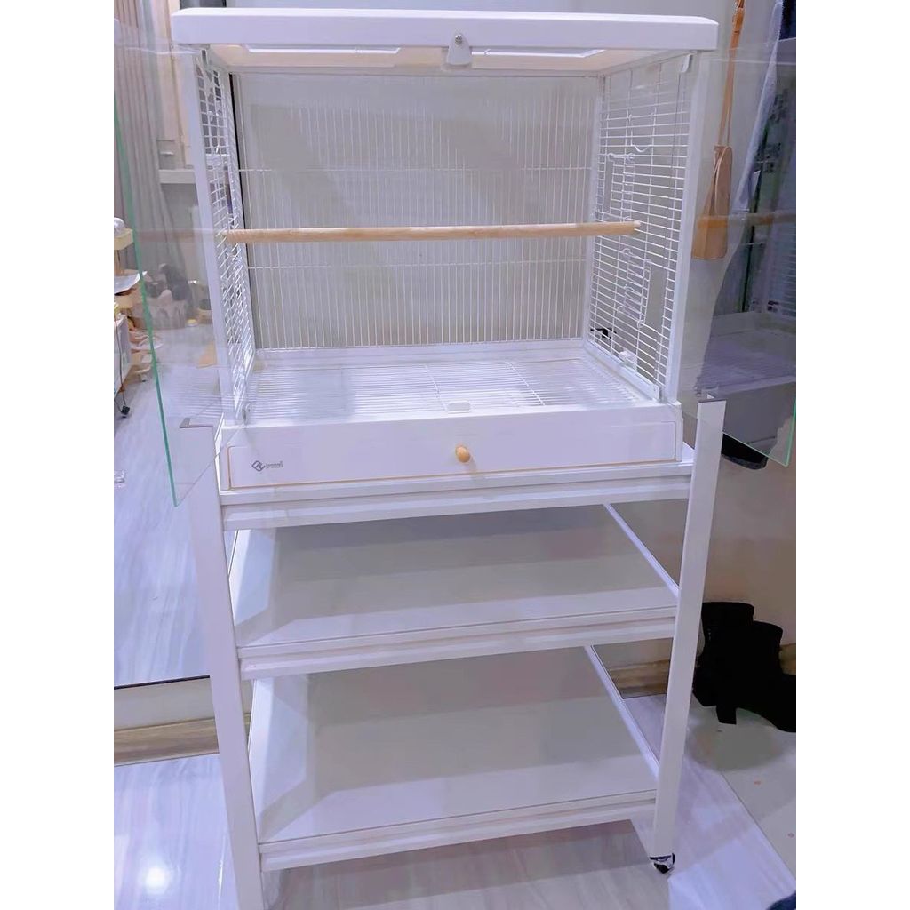 √ฟุตเหล็กล้อรับน้ําหนัก Dayang Birdcage Rack นกแก้วกรงกระต่ายวงเล็บจัดเก็บ Multi-Layer พร้อมล้อเบรคเงียบ Hound Deer Rack