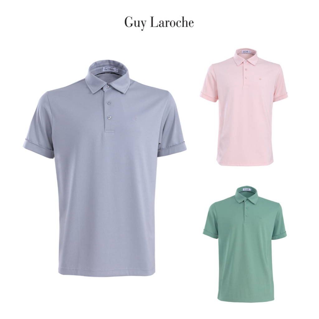 Guy Laroche เสื้อโปโลแขนสั้น คอปก สัมผัสนุ่ม ใส่สบาย ระบายอากาศได้ดี ทรง Extra FIT รุ่น BKL6305W5
