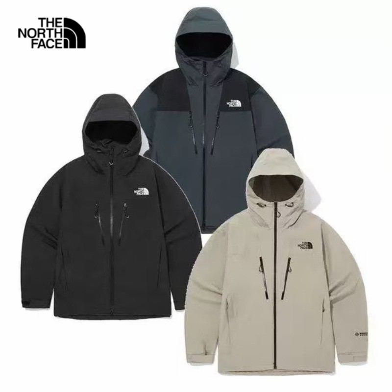 เสื้อแจ็คเก็ตเสื้อกันลมมีฮู้ดผู้ชายปักโลโก้ The North Face
