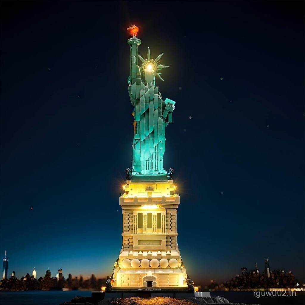 BRICKSHINING ไฟ LED เข้ากันได้กับรูปปั้นสถาปัตยกรรมเลโก้ของ Liberty 21042, ชุดไฟเข้ากันได้กับ Lego 2
