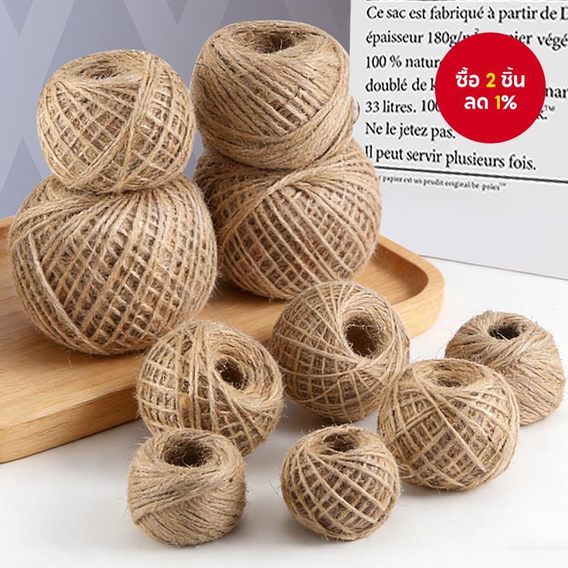 Premium Jute Twine เชือก (1.5 มม.) - 50M DIY Craft Hemp Cord สําหรับ Macrame, ศิลปะหัตถกรรม, Cat Scratching Post, Photo Wall, ตกแต่งบ้าน, โครงการ DIY, วัสดุตกแต่งชนบท