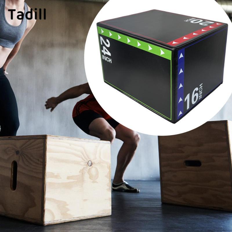 Tadill 3-in-1 Plyometric Portable Jump Box กล่องฝึกฝนแบบมัลติฟังก์ชันสำหรับฟิตเนสและออกกำลังกายที่บ้าน 40*50*60 ซม.