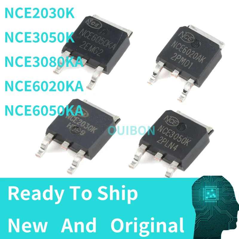 5PCS NCE2030K NCE3050K NCE3080KA NCE6020KA NCE6050KA TO-252 Field Effect ทรานซิสเตอร์