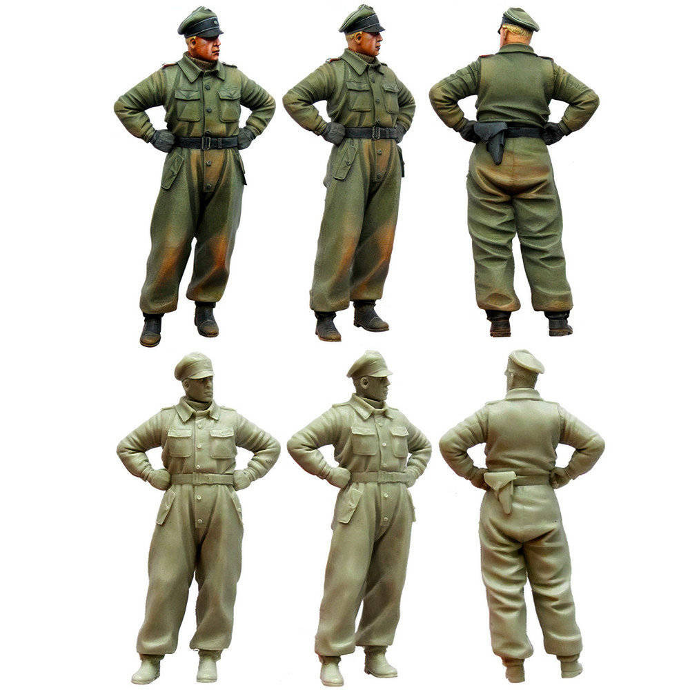 1/35 WW2 Tank Commander, โมเดลเรซิ่นรูปทหาร, GK, WWII ธีมทหาร, ชุดประกอบและไม่ได้ทาสี