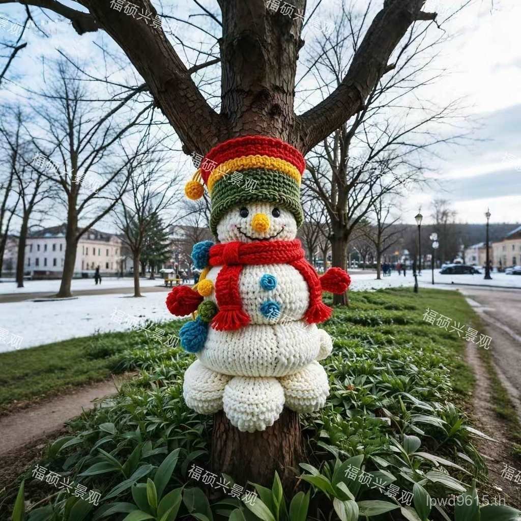 Tree Big Trunk ตกแต่งกลางแจ้ง diy เสื้อกันหนาว Big Tree Creative Wool Hug Photo อนุบาลต้นไม้ห่อ DSVD