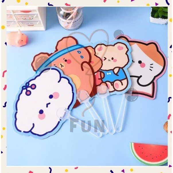 FF Bear Rabbit Bunny พัดลมมือแกะแมวพร้อมสัตว์น่ารัก Viral Motif HL-SO002 GS