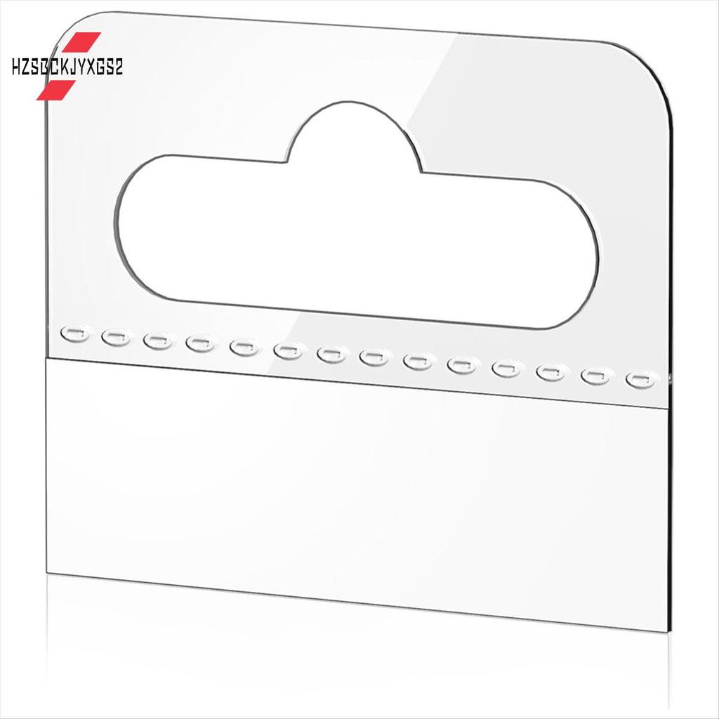 Hzsbckjyxgs2Hang Tabs, 200 ชิ้น Clear Sticky แขวนแท็บ Slot Hole Self กาวพลาสติก Hang Tags, 4.5 X 3.5
