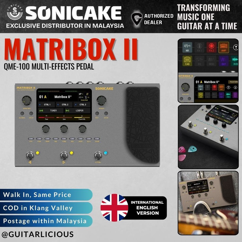 (Int Eng Ver) Sonicake QME-100 Matribox II Multi-effects Processor Pedal ( QME100 )
